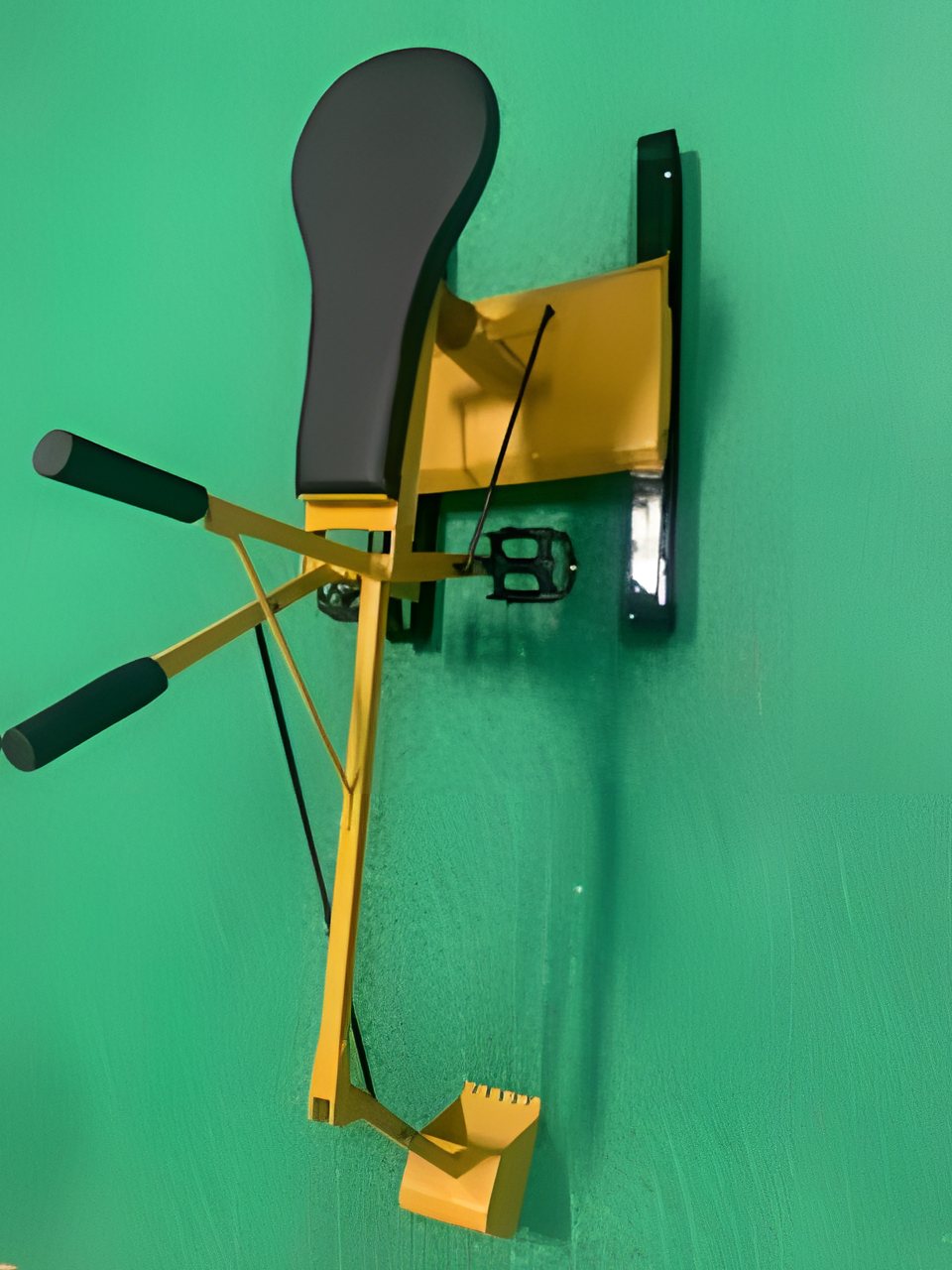 Bedrock Digger seen from above — seat, twin handles and toothed bucket